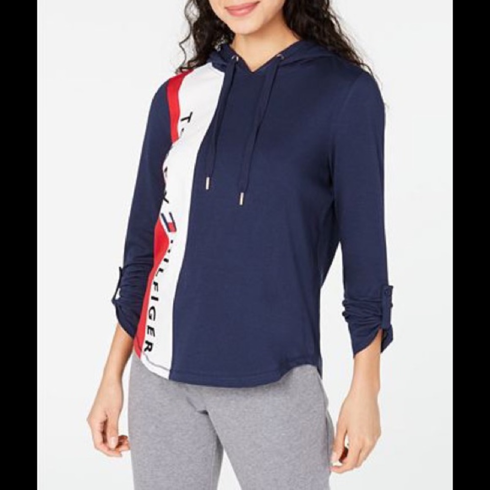 Tommy Hilfiger Sport Hoodie Tee, Size Medium